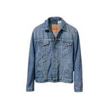 Levi?s Denim Jacket XL Blue Distressed Trucker Vintage Style Mens Levis Coat