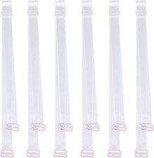 Clear Bra Straps, 3 Pairs Invisible Non-Slip Adjustable for Strapless Bra