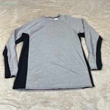 Bulwark Flame Resistant Long Sleeve Shirt Mens Large Gray Black Work FR