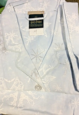 Pottery Barn Teen Harry Potter Snowflake PJ Set Medium Pajamas Blue Cotton