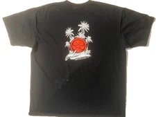 Vintage HAWAIIAN ISLAND CREATIONS HIC Black Cotton Logo Tee T-shirt sz XL