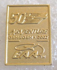 2002 EAA 50th AirVenture Oshkosh Air Show Souvenir Pin - Experimental Aircraft