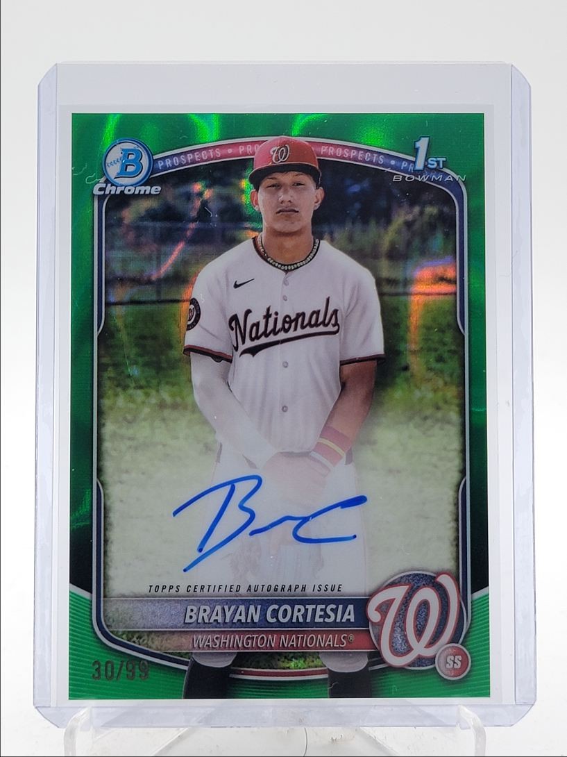 BRAYAN CORTESIA 2025 BOWMAN CHROME 1ST GREEN LAVA REFRACTOR AUTO /99 Q3967