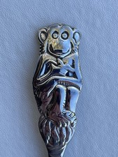 Reed  Barton Baby Spoon Safari Monkey Discontinued Silverplate 4.5" See Descri