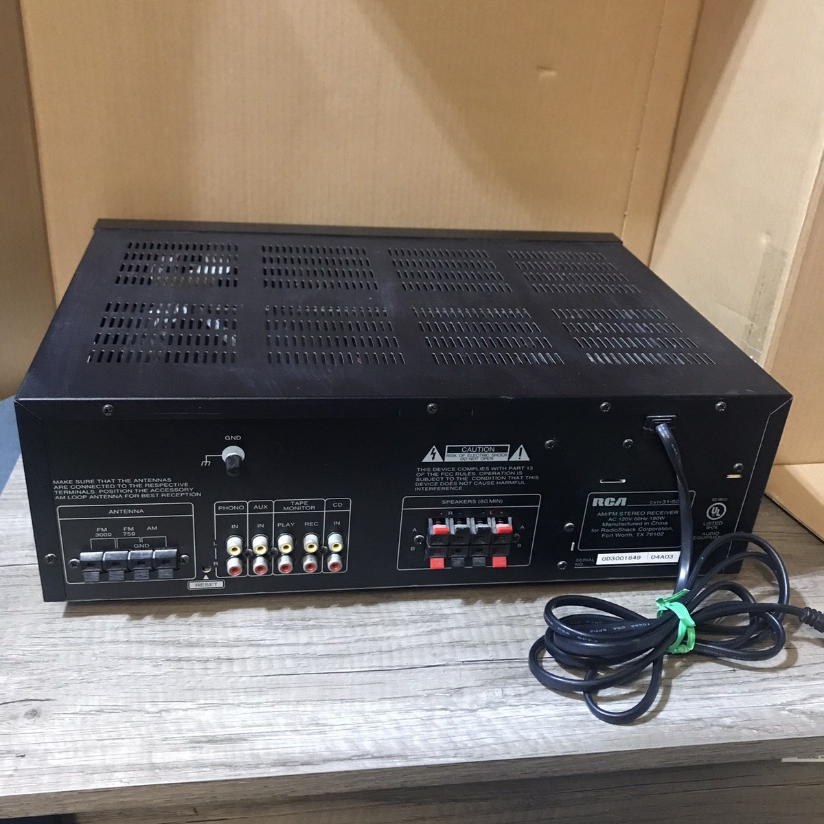 RCA STA-3900 AM/FM Stereo Receiver 190 W Tested & Works No Remote  display picture 1