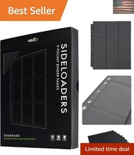 Archival-Safe 9 Pocket Trading Card Pages - Protect with 50 Count Side Loaders