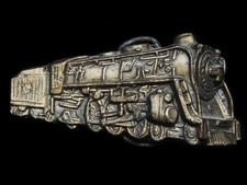 MA17160 VINTAGE 1970s CUT-OUT  STEAM LOCOMOTIVE  TRAIN RAILROAD BELT BUCKLE