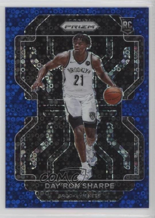 2021-22 Panini Prizm Fast Break Blue Prizm 13/150 Day'Ron Sharpe #281 Rookie RC