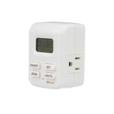 Woods 50029WD Indoor Plug-In Astronomical Timer; 2 Grounded Outlets