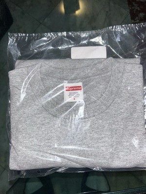NEW Supreme Arabic Box Logo Tee Heather Grey Size Small *IN HAND