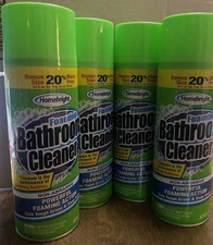 4btls. Homebright Foaming Bathroom Cleaner Powerful Foaming Action. 14.4oz Each