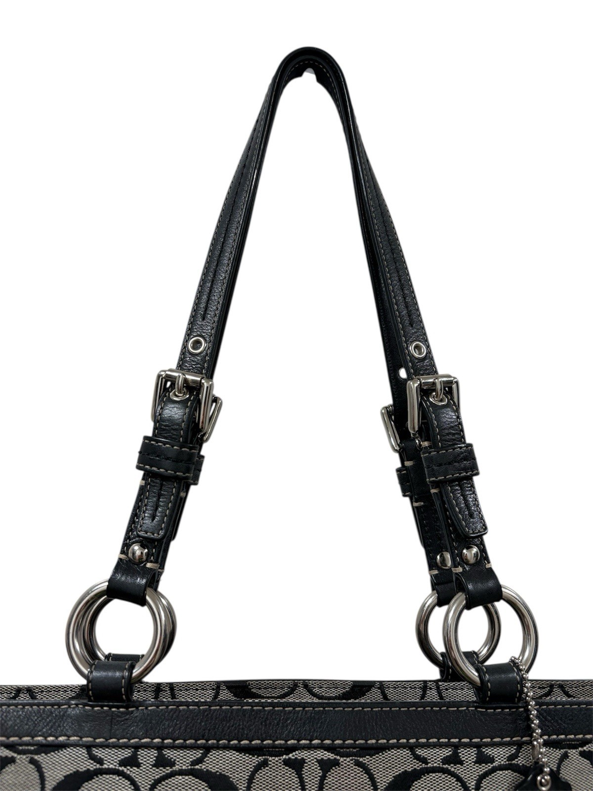 Coach Patchwork Large Tote Leather Trim Zipper Cl… - image 3