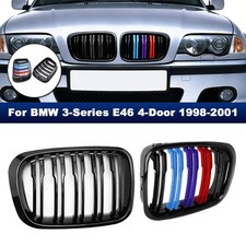 2x Kühlergrill Frontgrill Doppellinien Für BMW 3er E46 Limo Touring 98-01