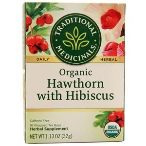 Traditional Medicinals Organic Daily Herbal Tea Hawthorn with Hibiscus 16 pckts