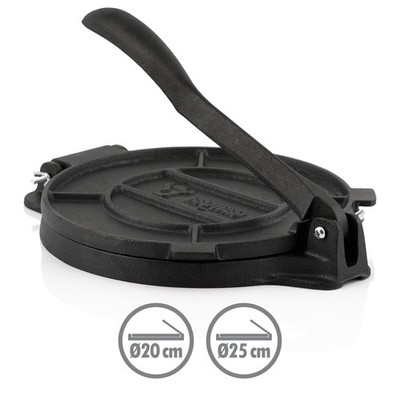 BBQ-Toro Gusseisen Tortilla Presse Ø 25 cm | für hausgemachte Tortillas