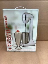 Milkshake Maker & Glass Set Chef's Counter 2 Speed Mixer New in Box