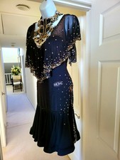 BALLROOM LATIN RHYTHM COMPETITION DANCE DRESS MONC MEDUIM