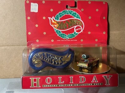 CHEVY NOMAD Christmas tree holiday BLUE case GOLD CAR  hot wheels 1996 NEW