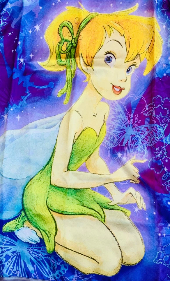 Disney Tinker Bell Girls Nightgown Sleepwear Satin Purple Fairy Small 5/6 NWT - Image 3 of 4