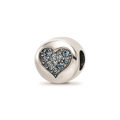 Reflection Beads Sterling Silver Crystal from Swarovski March Courage Birth Bead