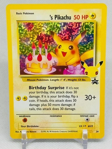 Birthday Pikachu 24 Celebrations Classic Collection Pokemon TCG