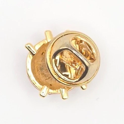 Lindo prendedor de solapa Ladybug esmalte estrás tono dorado rojo verde detalles Foto 3 de 4