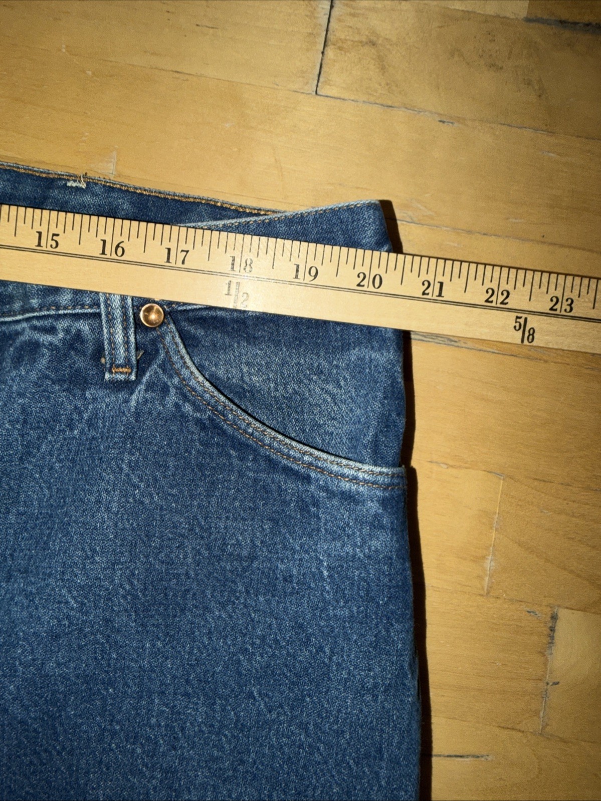 Vintage Wrangler Cowboy Cut Jeans Men’s 44x32 Blue Denim 13MWZ Made In USA Rare image 7