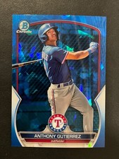 Anthony Gutierrez 2023 Bowman Chrome Sapphire Card #BCP-166 Texas Rangers