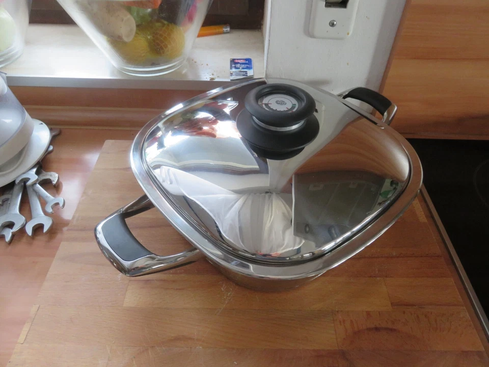 AMC Arondo Topf, Kochtopf, Topf quadratisch, Deckel Visiotherm, 32 cm, 4,5 ltr. - Bild 3 von 3