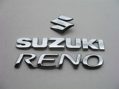 05 06 07 08 SUZUKI RENO REAR CHROME EMBLEM LOGO BADGE SIGN SYMBOL OEM SET 2007