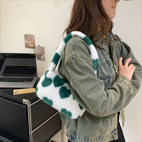 Soft Handbag Plush Shoulder Bag New Underarm Bag - Picture 5 of 15