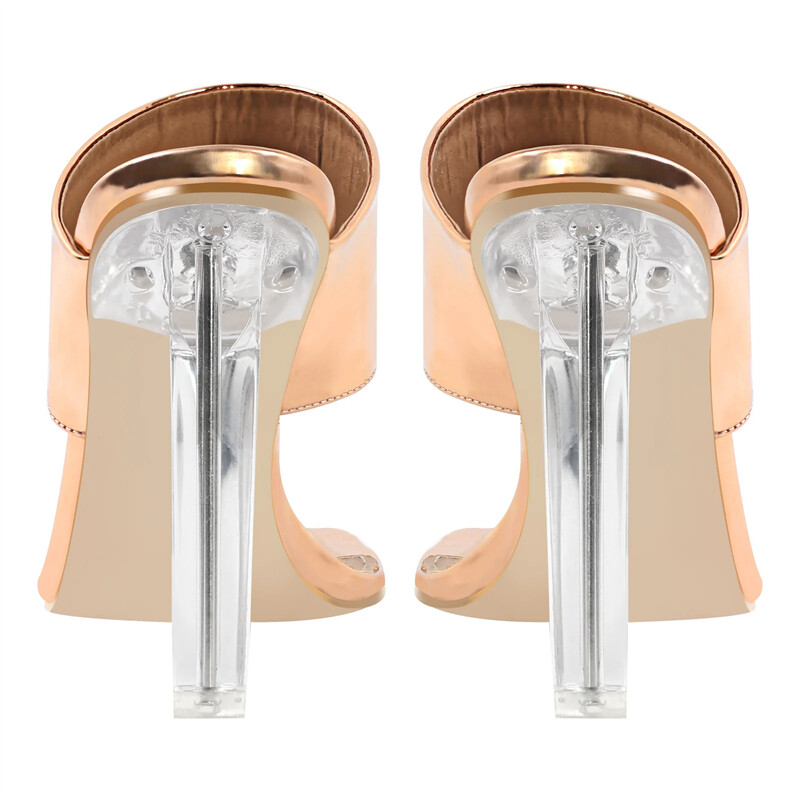 PANTOFOLA D’ORO Sandali donna donna tacco alto trasparenti infradito pantofole scarpe sexy stiletto