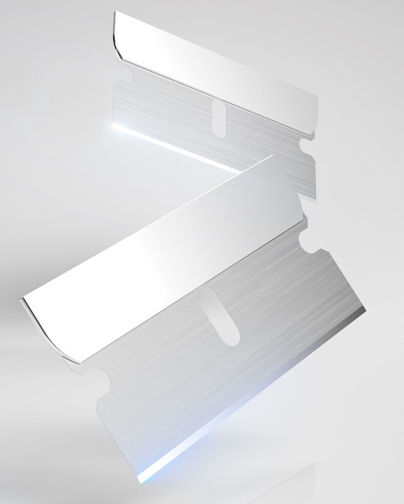 100 PCS Razor Blades Single Edge Extra Sharp Heat Treated Safety Knife Scrapers