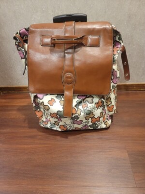 Authentic Original TOUS Rolling Suitcase Backpack Kaos Print 18''W x 18''H x 9''D