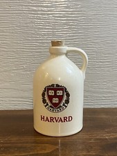 Vintage Harvard Jug W Cork Stoneware Rare Unique University Collectible