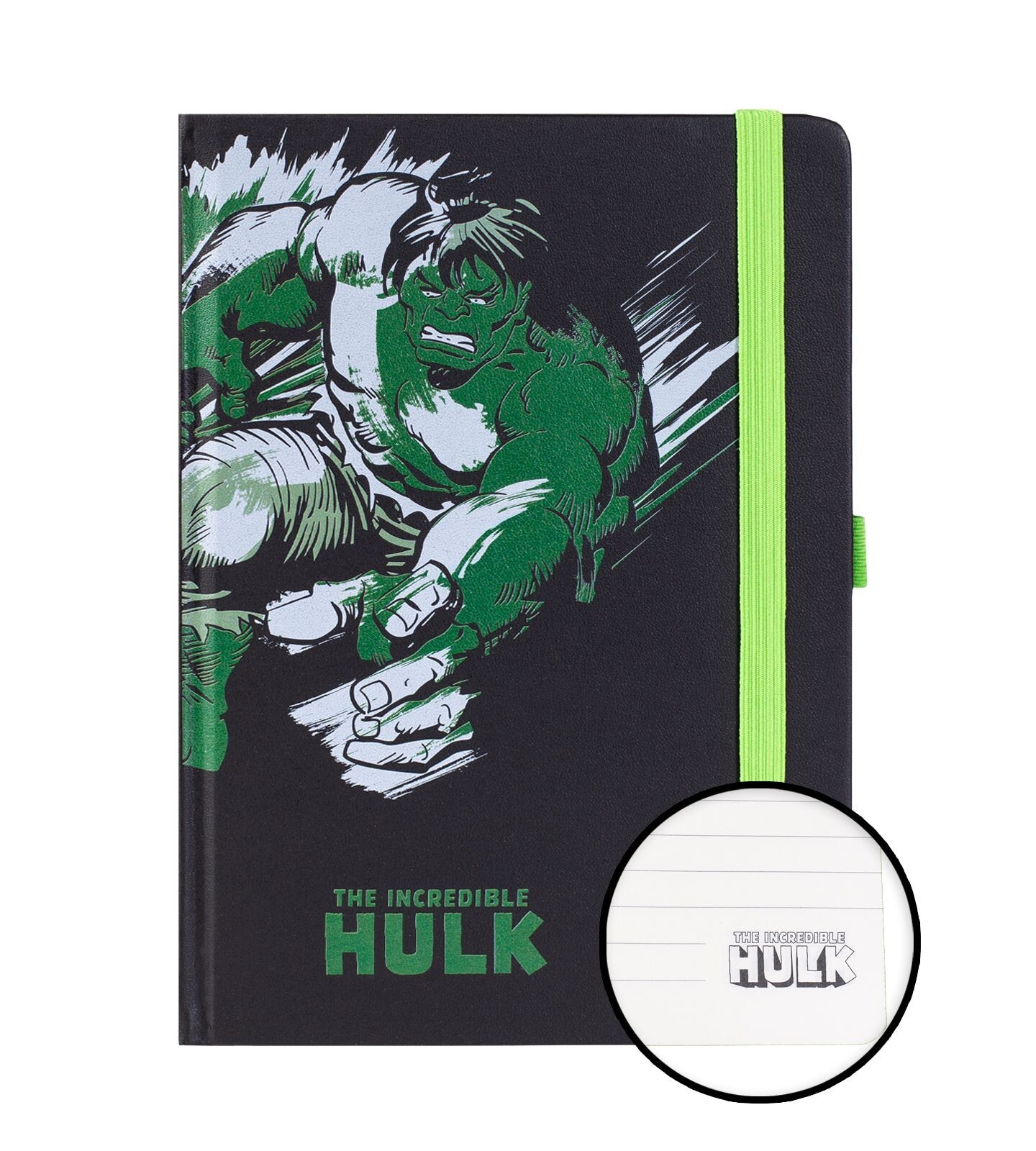 A5 Notebook Hulk Hardcover Journal lined gift school stationery green Marvel
