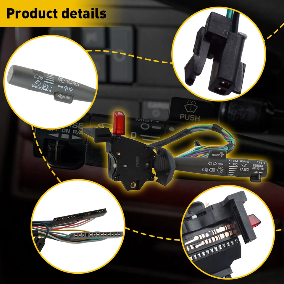 For Chevrolet GMC C1500 K1500 C2500 K2500 C3500 1995-1999 Turn Signal Switch US - Image 2 of 4