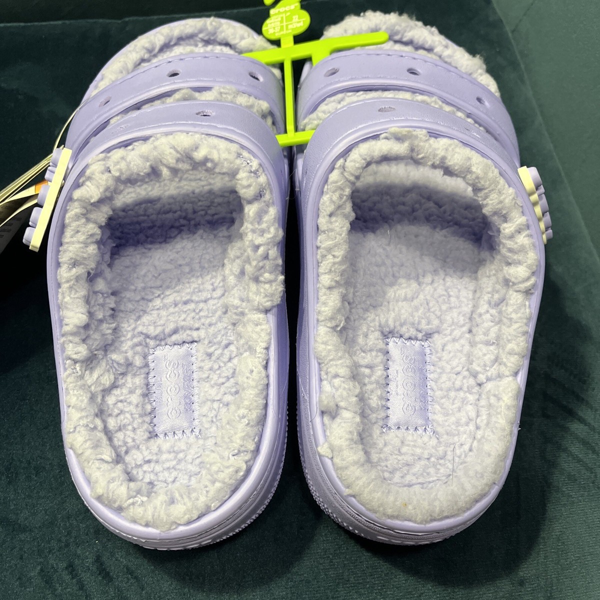 Crocs Classic Cozzzy Sandals Fuzzy Slippers and Slides Violet