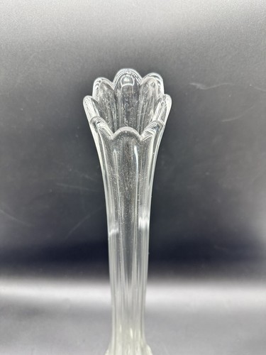 Imperlux Crystal Clear Swung Stretch Vase Frosted Opaque Roses 20in Portugal - Picture 8 of 11