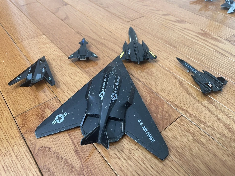Avión Diecast Jets Stealth Fighters Negro Lote De 5 Como Está Foto 3 de 4