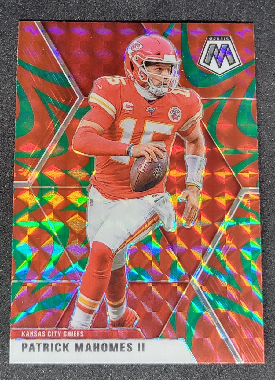 Patrick Mahomes 2020 Mosaic Reactive Green Prizm #1 A543