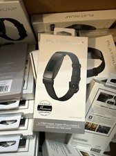 Platinum- Genuine Leather Band for Fitbit Inspire and Inspire 2 HR - Black