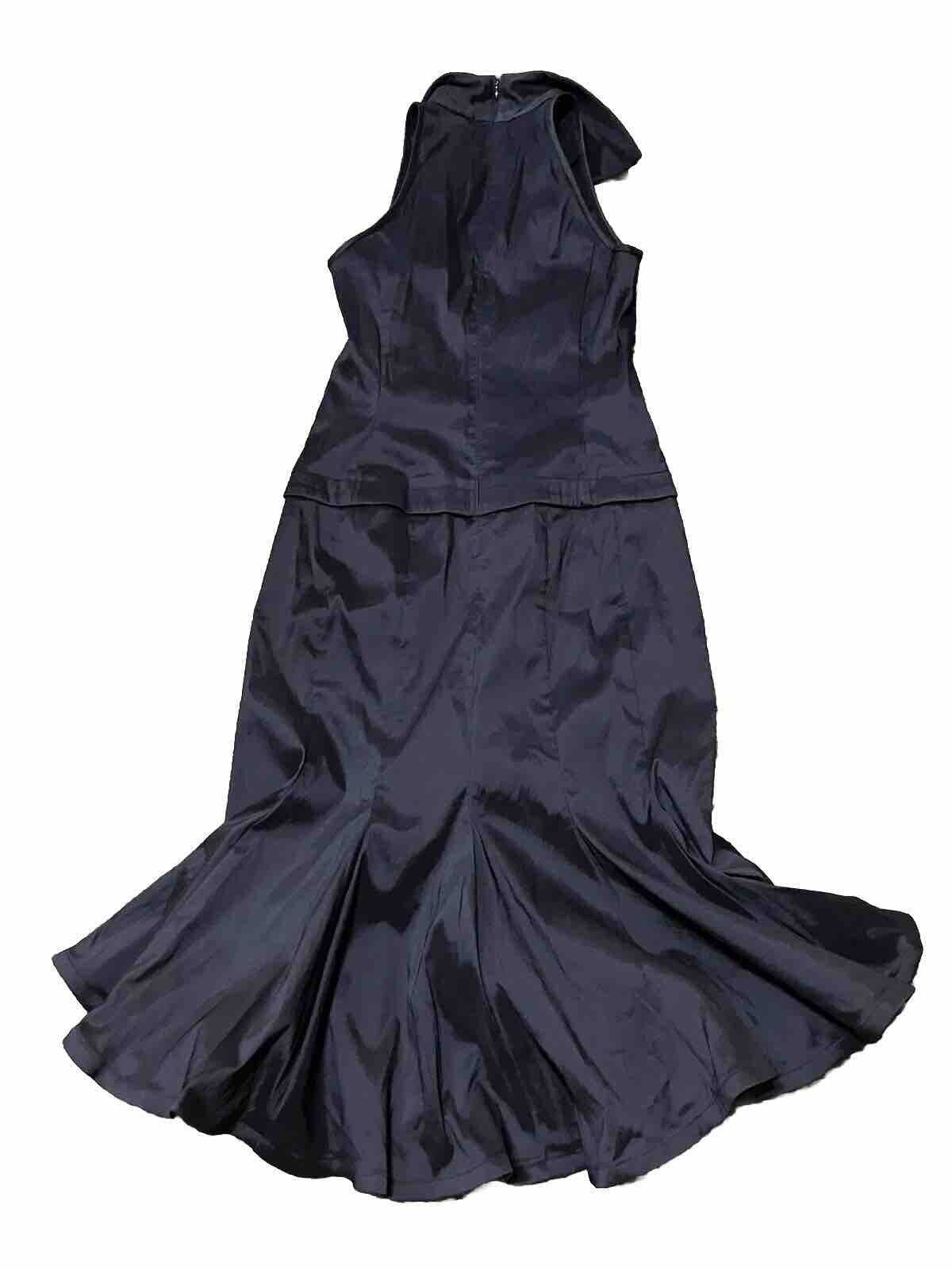 Vtg TADASHI Collection Solid Black Sleeveless Col… - image 2