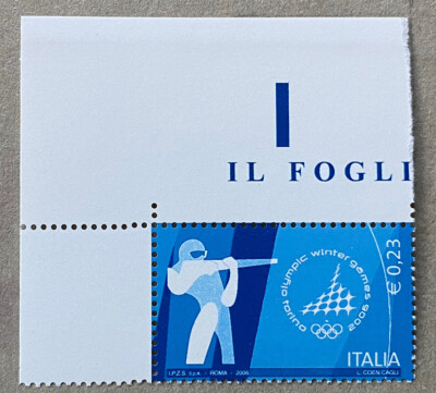 ITALY REPUBLIC - CORNER OF SHEET - Winter Games ''Turin 2006'' - BIATHLON