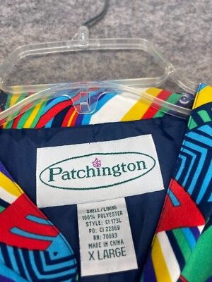 バッグ Patchington Jacket Womens Extra Large XL Colorful Zip 80 Vintage