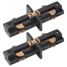 Litecraft Track Butt Connector for Single Circuit Mains Fitting Black - 2 Pack  
