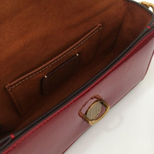 COACH Studio Baguette Shoulder Crossbody Bag Patent Leather Red CE761 outlet New - Picture 9 of 10