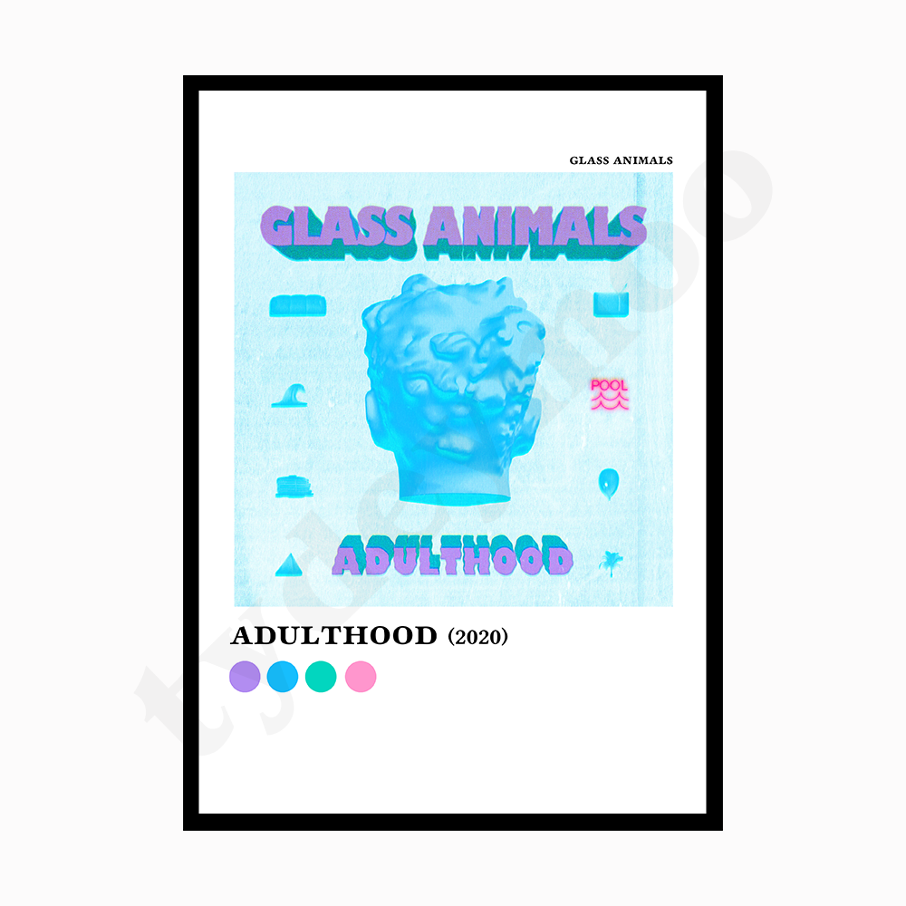 GLASS ANIMALS ADULTHOOD Colour Pallette Album Music Poster Print eBay
