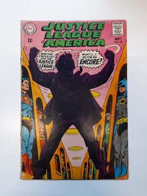  JUSTICE LEAGUE OF AMERICA #65 1968 Silver Age BATMAN SUPERMAN ***FREE UK PPH***
