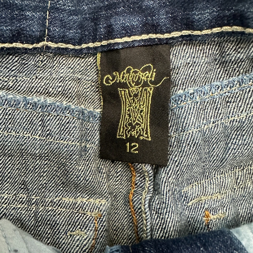 Pantalones de mezclilla Makaveli de pierna recta para niños talla 12 azul lavado oscuro Foto 3 de 4